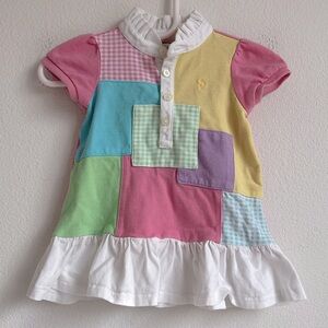Ralph Lauren Baby infant patchwork polo shirt dress